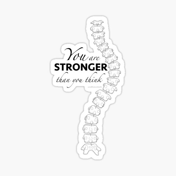 Item preview, Scoliosis Quote - Strength designed and sold by FusionStudio.