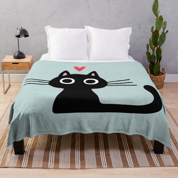 Item preview, Cute Black Cat with Heart | Kitten Valentine designed and sold by Jenn Inashvili.