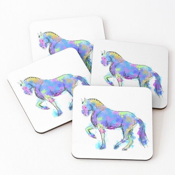 Item preview, Watercolor Dressage Horse designed and sold by HorseFly Ranch.