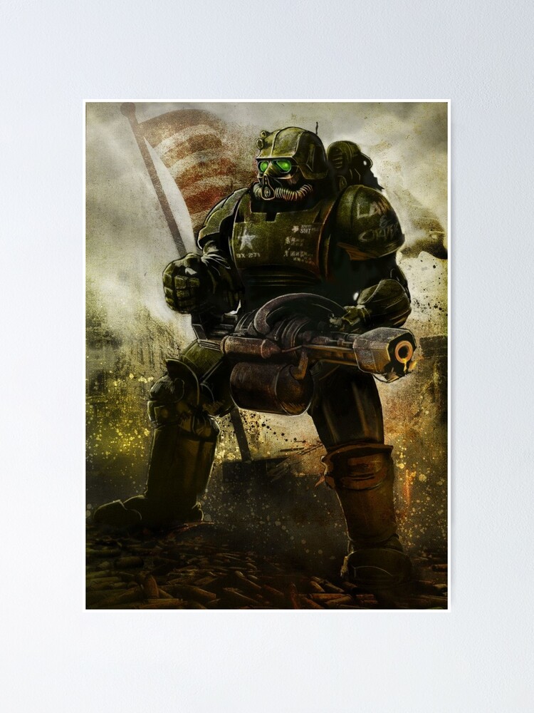 Fallout 3 Enclave Battle Power Armor Gaming  Poster for Sale by