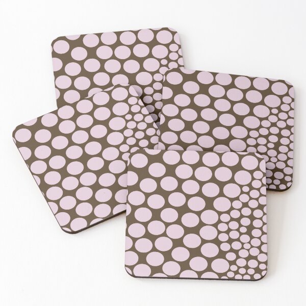 Artikelvorschau, Abstrakter Homedecor Kreis rosa und braunes Muster entworfen und verkauft von BelettePatterns.
