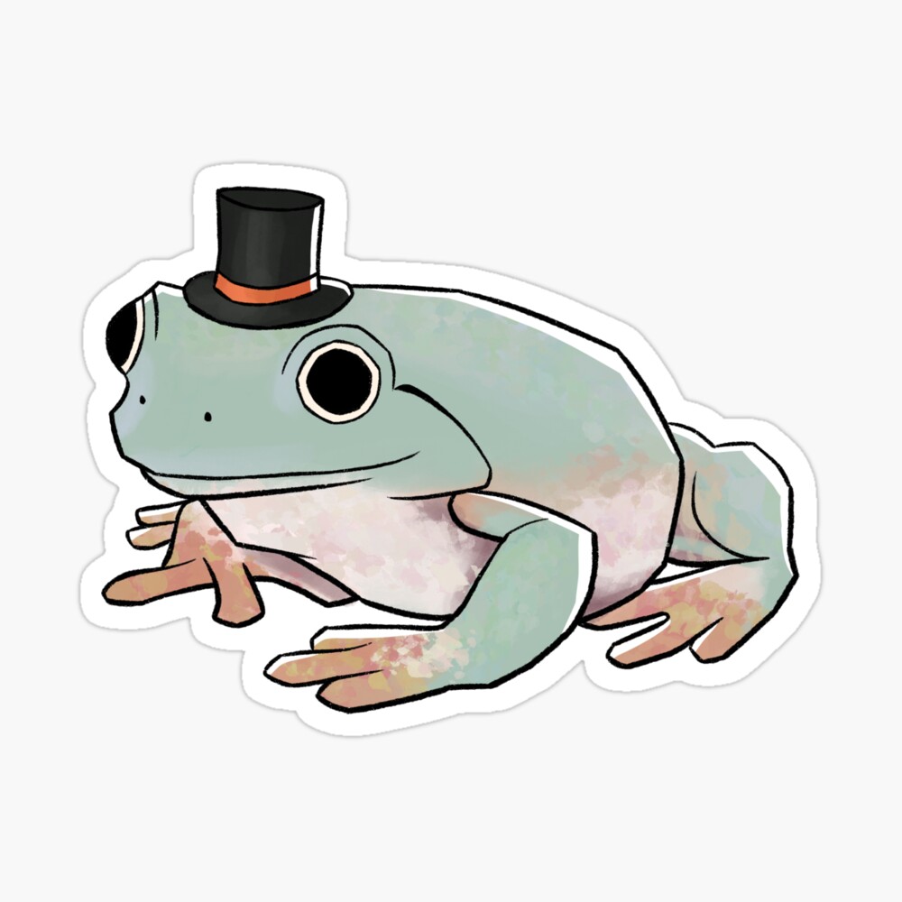 Frog wearing a top hat