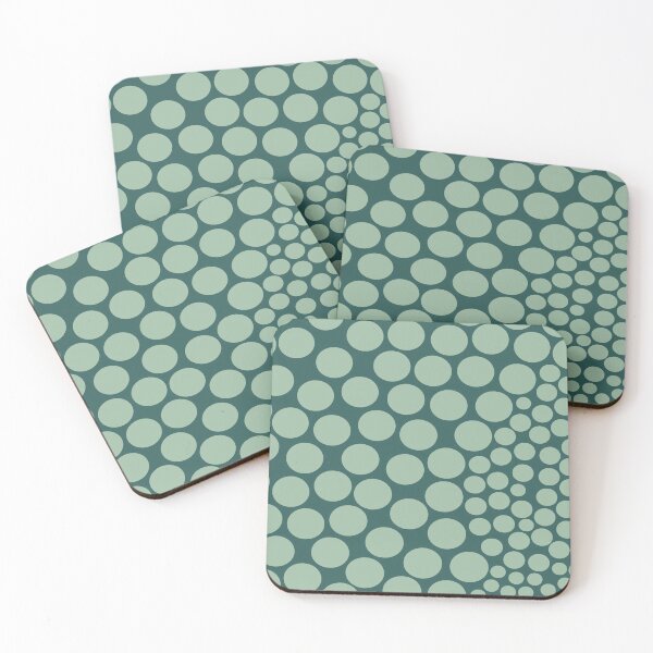 Artikelvorschau, Abstrakter Homedecor Kreis Minze und grünes Muster entworfen und verkauft von BelettePatterns.