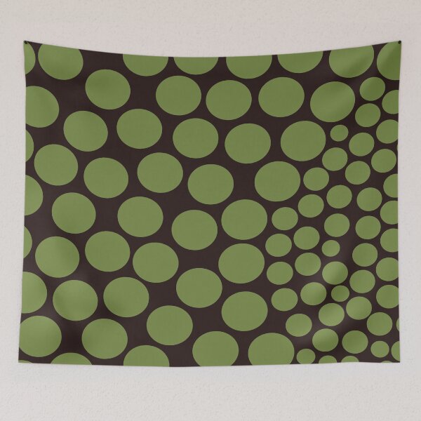 Artikelvorschau, Abstraktes Homedecor-Kreismuster in Grün und Braun entworfen und verkauft von BelettePatterns.