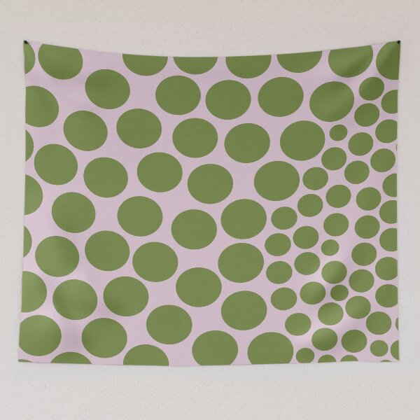 Item preview, Abstract Homedecor circle green and pink pattern designed and sold by BelettePatterns.