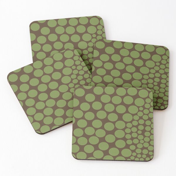 Item preview, Abstract Homedecor circle green and brown pattern designed and sold by BelettePatterns.