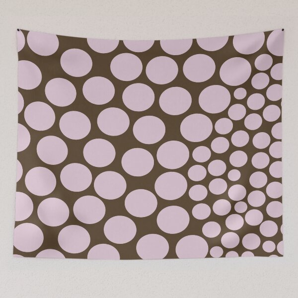 Item preview, Abstract Homedecor circle pink and brown pattern designed and sold by BelettePatterns.
