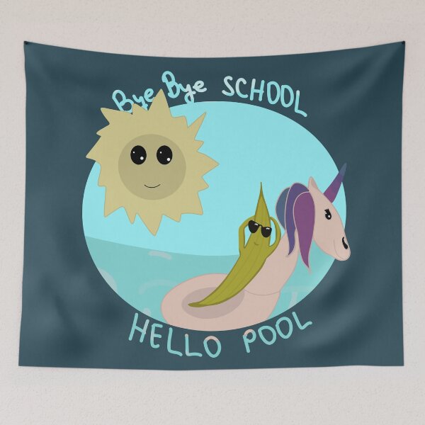 Item preview, Bye bye school hello pool designed and sold by Antiope33.