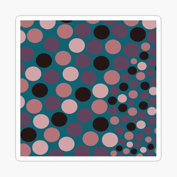 Abtract homedecor circles 4 colors and pink Pegatina