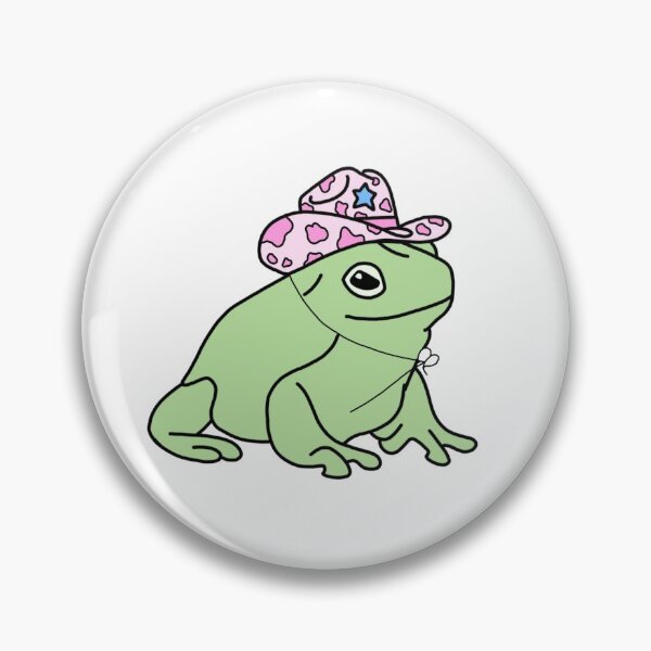 Item preview, Frog with pink cowboy hat  designed and sold by Jessalyn Rospert.