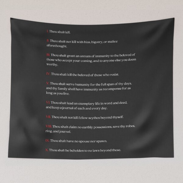 Item preview, Ten Commandments of a Scythe from Arc of a Scythe by Neal Shusterman designed and sold by AnnieBolton.