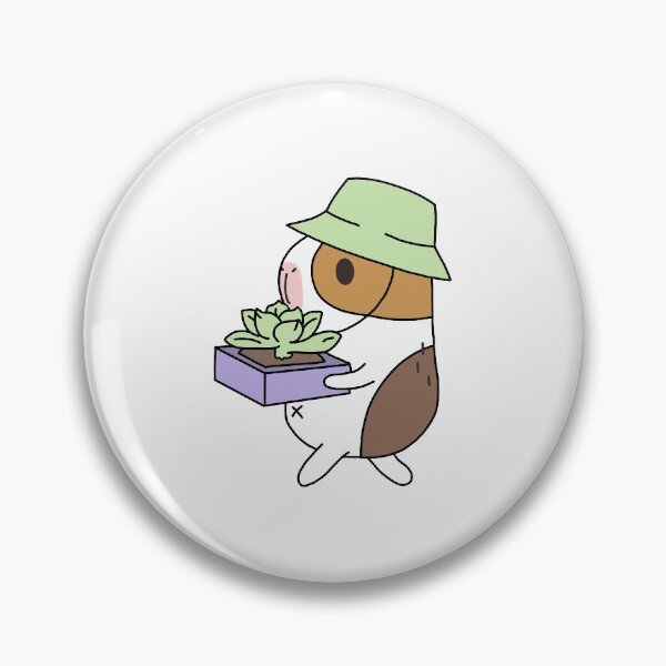 Item preview, Guinea pig holding a plant designed and sold by Jessalyn Rospert.