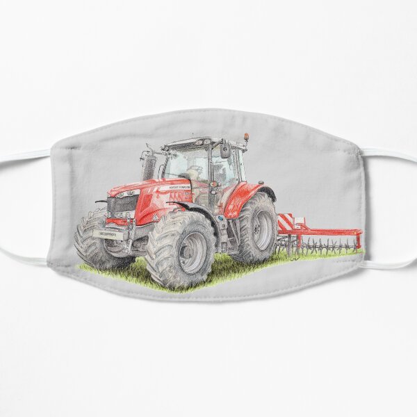 Red Tractor Flat Mask