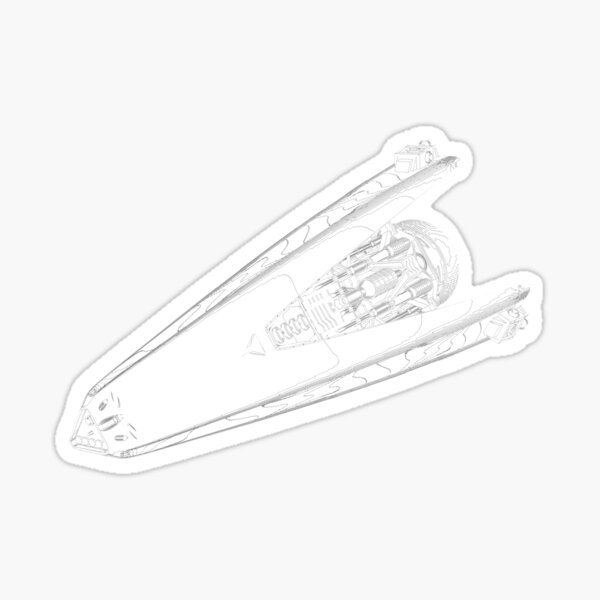 Item preview, The Expanse Razorback Blueprint Sticker designed and sold by onyxember.