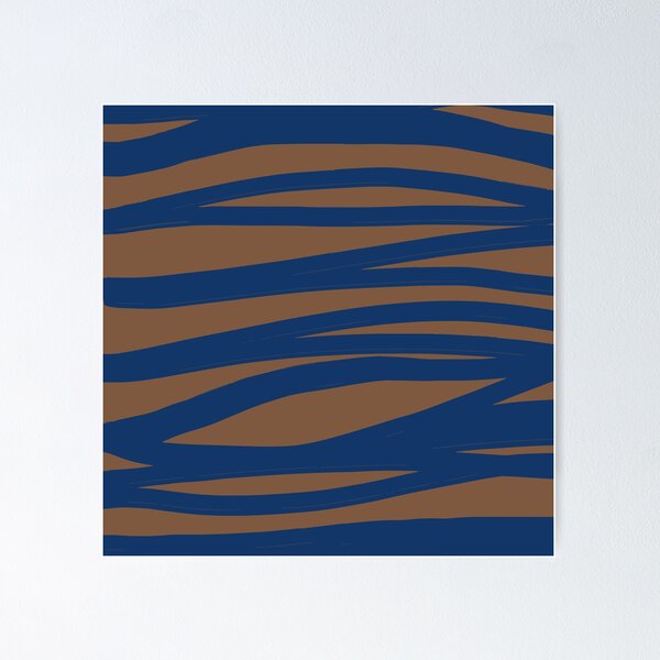 Item preview, Color abstract indigo blue and golden brown home decor designed and sold by BelettePatterns.