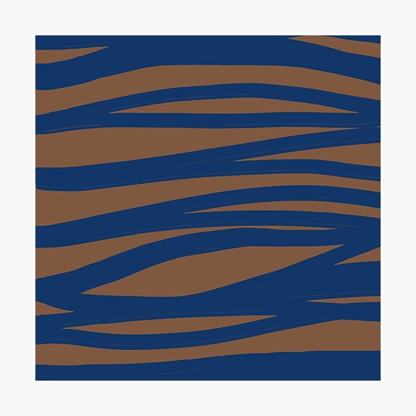 Item preview, Color abstract indigo blue and golden brown home decor designed and sold by BelettePatterns.