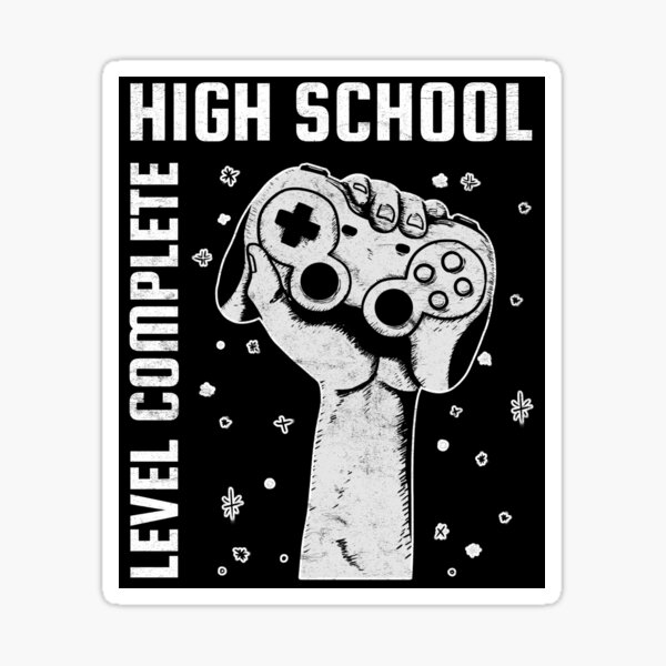 high-school-level-complete-sticker-for-sale-by-curledup-cat-redbubble