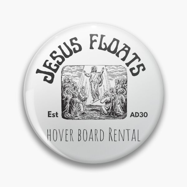 Item preview, Jesus Floats - Hover Board Rental - Hilarious Jesus on a hover board design  designed and sold by Vincef444.