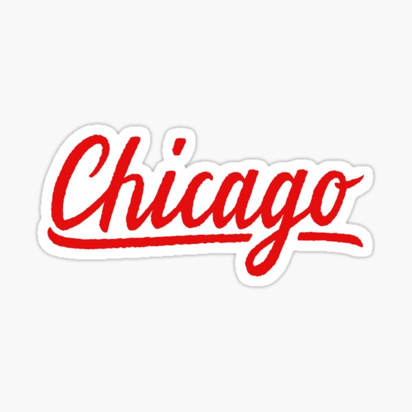 Chicago hand lettering Sticker for Sale by giftography