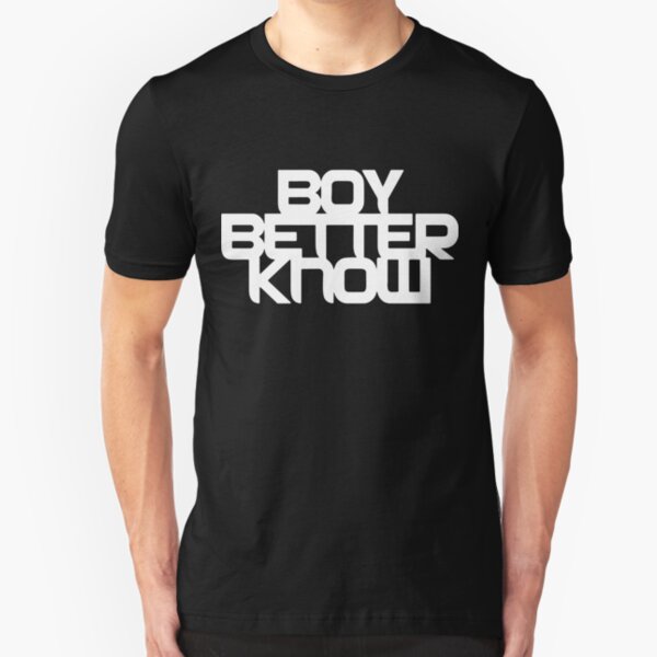 Boy Better Know - Chest Placement (white) Slim Fit T-Shirt