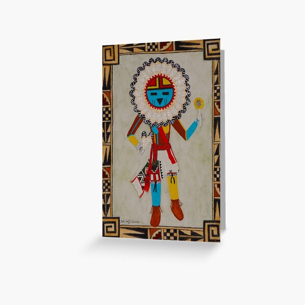 Native american greeting store card dolls