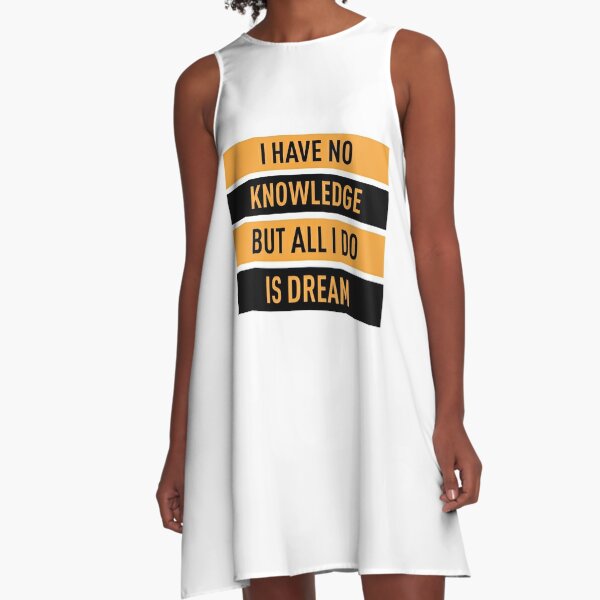 I Have No Knowledge But All I Do Is Dream (Orange and Black) A-Line Dress