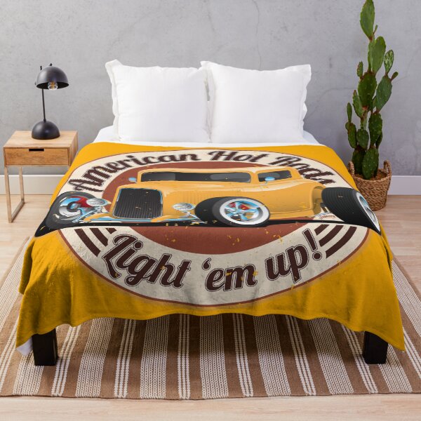 Item preview, American Hot Rods Light 'Em Up Vintage Car Illustration designed and sold by hobrath.
