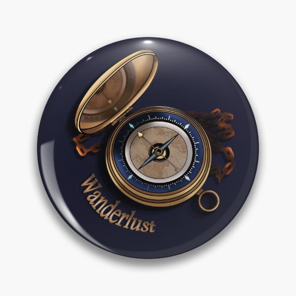 Item preview, Pocket Nautical Compass: Wanderlust  designed and sold by iduzarts.