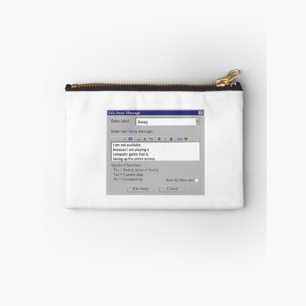 Item preview, Aol Instant Messenger Away Message Screen "Away" designed and sold by ExcuseMeSticker.