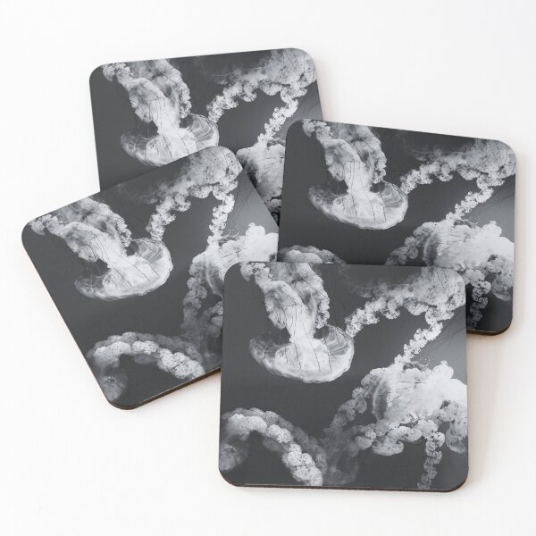 Item preview, Jellyfish in a Smack, Black and White Photo designed and sold by SquishStitches.