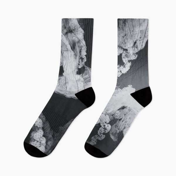 Item preview, Jellyfish in a Smack, Black and White Photo designed and sold by SquishStitches.