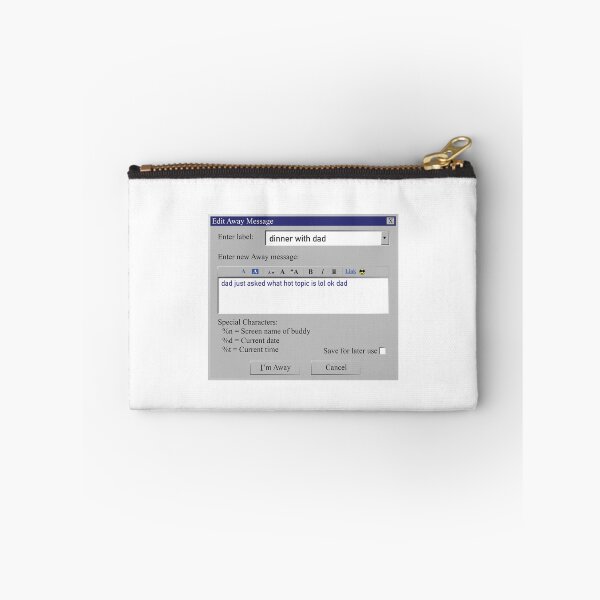 Item preview, Aol Instant Messenger Away Message Screen "dinner with dad" designed and sold by ExcuseMeSticker.