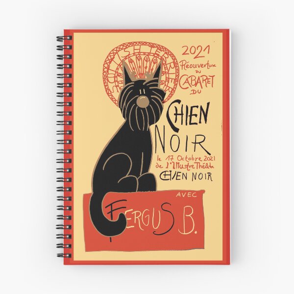 Item preview, Le Chien Noir - Parody of the Art Nouveau Poster Chat Noir designed and sold by HalloMolly.