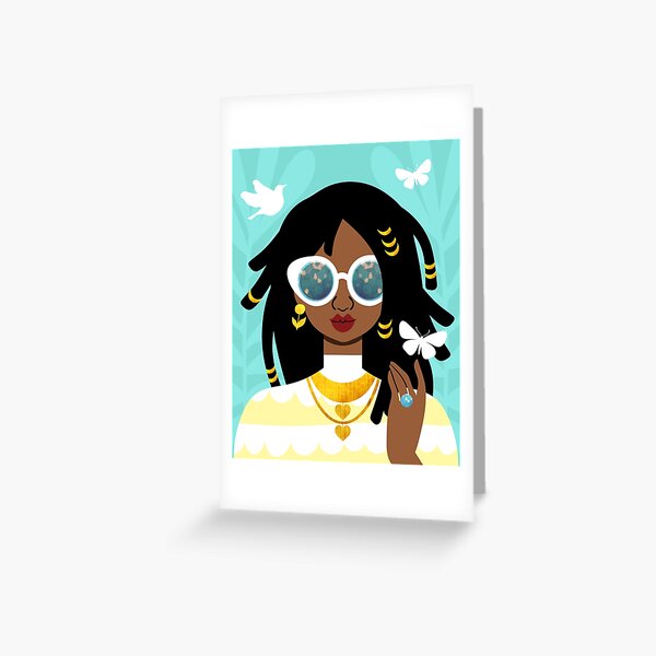 Locs Hairstyle Greeting Card