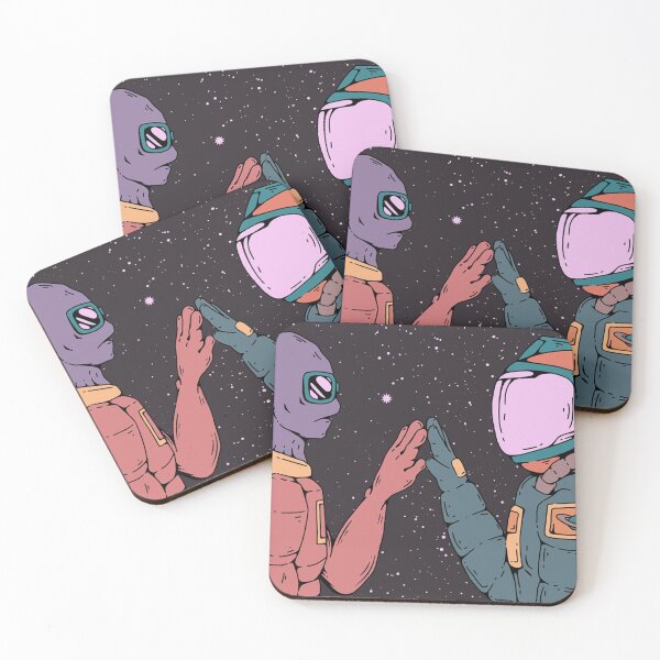 Item preview, The Alien and The Astronaut - Space Art designed and sold by AanmahStore.