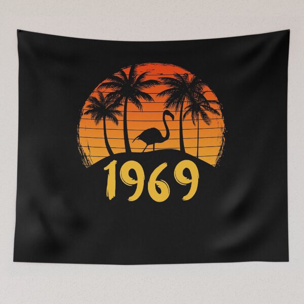 Item preview, 1969 Palm Trees at Sunset designed and sold by Labradoodlesetc.