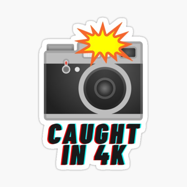 Caught In 4k Sticker For Sale By ZephyrPrints Redbubble   St,small,507x507 Pad,600x600,f8f8f8 