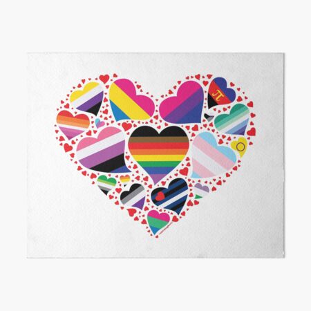 LGBT Pride Heart Art Board Print