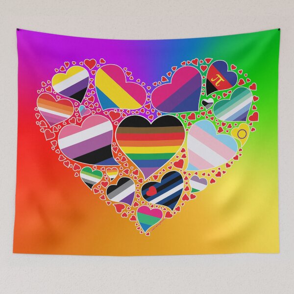 Item preview, LGBT Pride Heart  designed and sold by WingMarks.