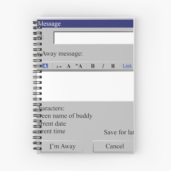 Item preview, Aol Instant Messenger Blank Away Message Screen designed and sold by ExcuseMeSticker.
