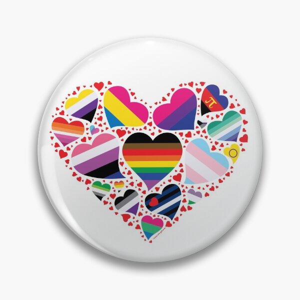 LGBT Pride Heart Pin