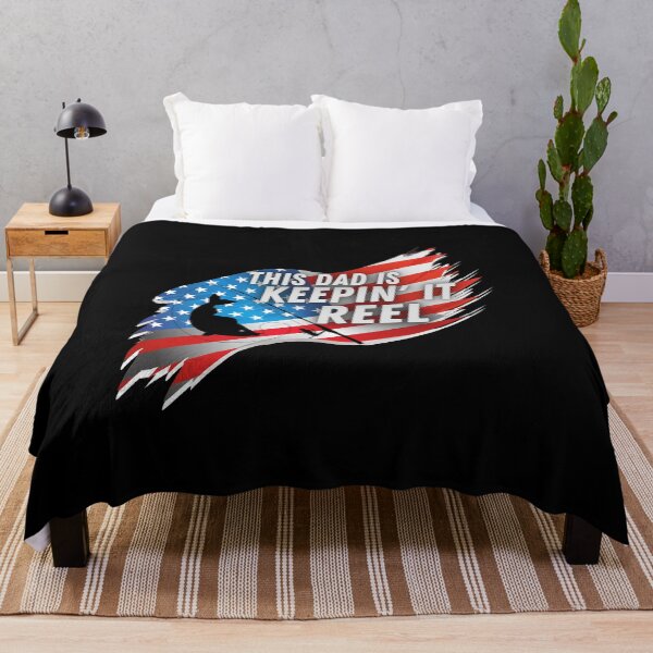 Item preview, This Dad is Keepin it Reel Fishing American Flag  designed and sold by CarantinedChaos.