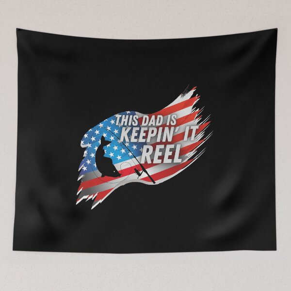 Item preview, This Dad is Keepin it Reel Fishing American Flag  designed and sold by CarantinedChaos.