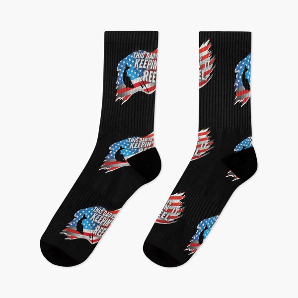 Item preview, This Dad is Keepin it Reel Fishing American Flag  designed and sold by CarantinedChaos.