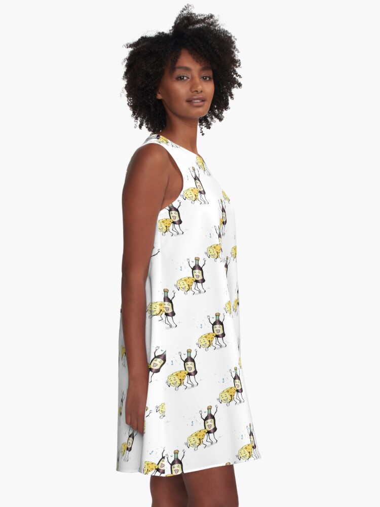 Alternate view of Cheese & Whine Party A-Line Dress