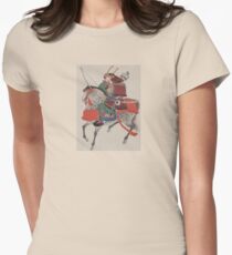 Japanese Samurai on Horseback Women's Fitted T-Shirt