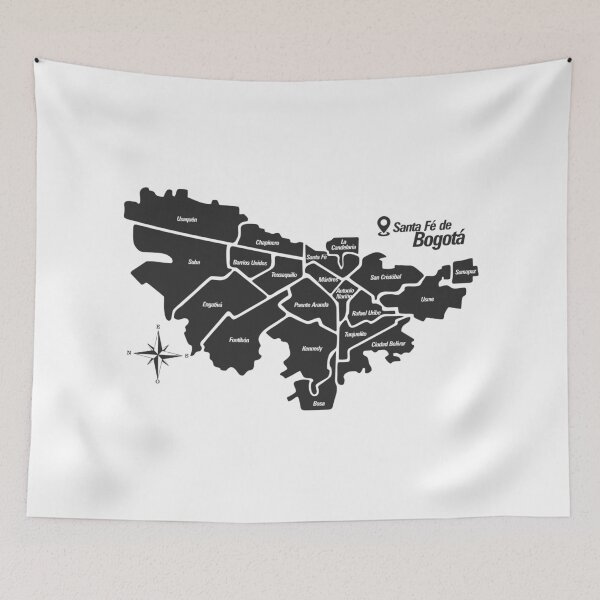 Item preview, Bogota City Map Colombia designed and sold by OneDailyDesign.