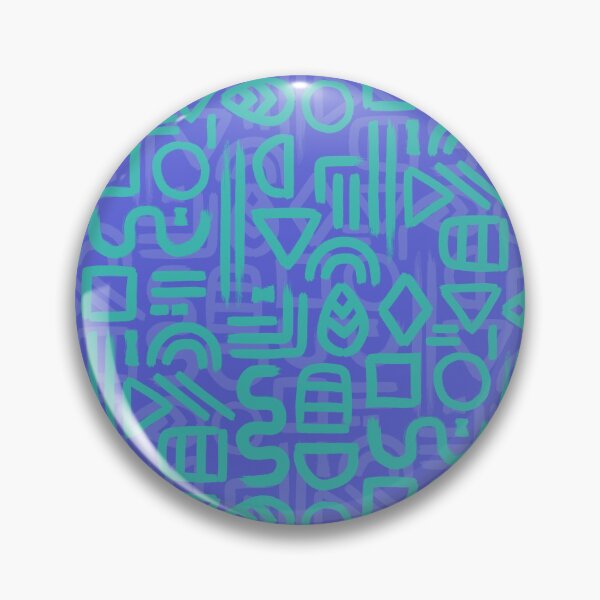 Item preview, Formas y glifos: pincelada audaz abstracta en azul y aguamarina designed and sold by misentangled.