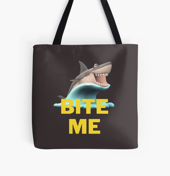 Black Classic Canvas Tote Bag Large Women Casual Shoulder Bag Handbag Spitting Bubble Great White Shark