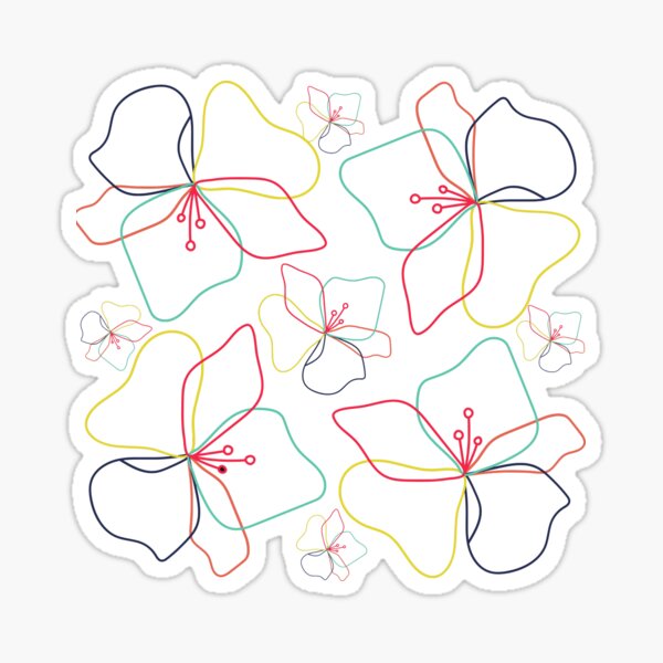 Colour Fusion Flower Pattern "Rainbow Flower Design" Sticker